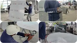 White Marble cut for Round Table size 1.7meters@Marblevillage