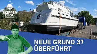Neues Schiff: Gruno 37 Classic Excellent abgeholt und überführt (LKW | Kran | Jungfernfahrt)