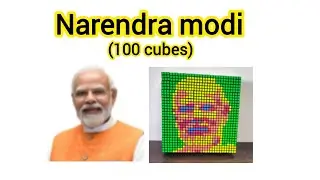 3*3 mosaic art. 100 mini 3x3 cubes.#narendramodi #primeminister #rubikscube #art 