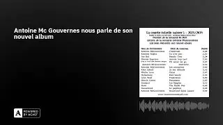 Antoine Mc Gouvernes nous parle de son nouvel album