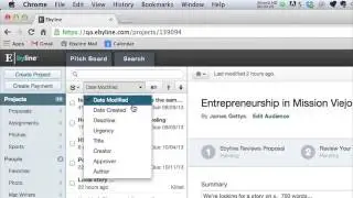 Ebyline Tutorial: Editor filter options