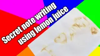 #happylearning  Invisible writing fun using lemon juice and candle.