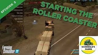 STARTING THE ROLLER COASTER CONSTRUCTION! How fast can we build the roller coaster? FS22 Episode 2
