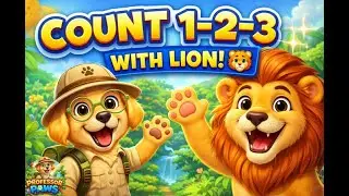 Lions & Counting 1-2-3 🦁 | Fun Numbers for Kids | Professor Paws Kids TV
