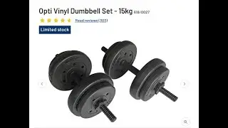 Opti Vinyl Dumbbell weights 15kg Argos Review
