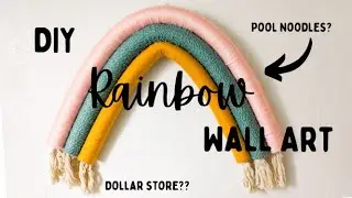 DIY Rainbow Wall Art | Dollar Store DIY | Aryn Kelson DIY