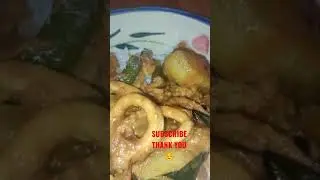 Spicy gravy Squid with potatoes