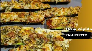 PANINIS DE CALABACÍN EN FREIDORA DE AIRE|| Cena rápida en freidora de aire #cosori