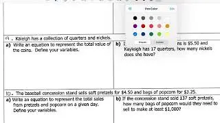 Linear Equations Slope Int applications