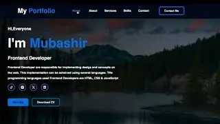 How to create Portfolio Website Front page || HTML CSS || #html#css