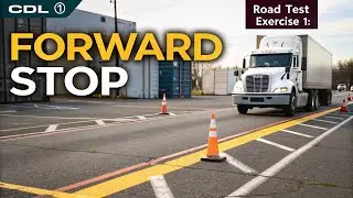 CDL NEW JERSEY FORWARD STOP - FIRST EXERCISE - ROAD TEST SKILLS - ENGLISH