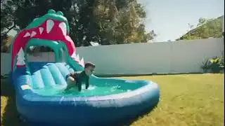 9752 Croc Jump & Splash Park | Little Kids Jumping Castles