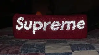 Authentic (Real) Supreme New Era 3M Reflective Logo Headband (FW17) Red