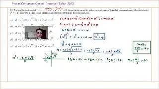 Provas Cebraspe- Cespe   Camaçari Bahia  2023 Questão 31 Professor de matemática