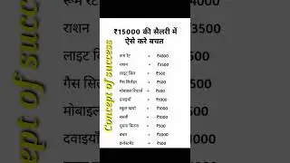 15K ki salary mein aise Karen bachat#moneybackpolicy|kam salary mein paise kaise bachayen#savingtips