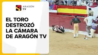 #Momentazo4 | El toro destroz&oacute; la c&aacute;mara de Arag&oacute;n TV