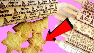 Christmas Embossing Rolling Pin