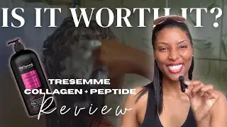 I tried @tresemme 24-Hour Volume Collagen + Peptide Shampoo | Review | Is It Good for Relaxed Hair?