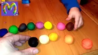 Распаковка набора для лепки Учим цвета и фигурки Unpacking set for modeling Learning colors