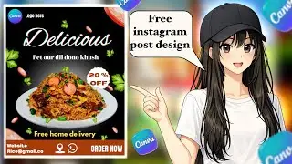How to design free Instagram post in canva | tutorial | for beginners 