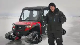 Использование внедорожного мотовездехода Tracker на льду
