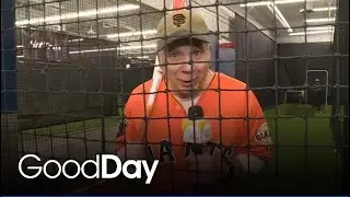 Cody Steps Up to the Plate for Batting Lessons at Triple Crown Cages