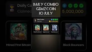 Gemz daily combo card | Daily Combo Gemzcoin 10 July #ایردراپ #نات_کوین #gemzcoin #notcoin #airdrop