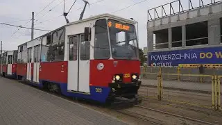 Poland, Bydgoszcz, tram 6 ride from Rondo Toruńskie to Plac Wolności