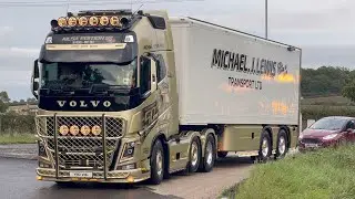 TRUCKFEST 🇬🇧 Original Newark UK 2023 | Part 3 Trucks Leaving Scania V8, DAF, Volvo open pipes sound