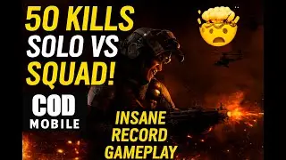 50 KILLS SOLO VS SQUAD! 🤯 INSANE COD Mobile Battle Royale GAMEPLAY (Record Kill Game)