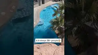 Sick airbnb with tesla, pool, and waterslide! #wintervacay #airbnb