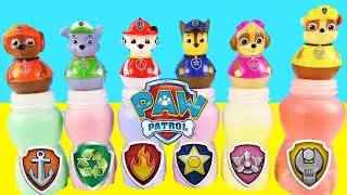 Paw Patrol Pups Slime Bottle Game - Learning Colors Surprises Skye + Chase | Ellie Sparkles