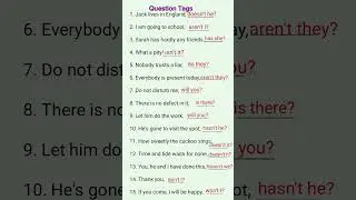 &ldquo;Tag Questions