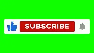 Subscribe Button Green screen