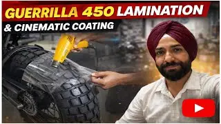 Royal Enfield Guerrilla 450 Lamination 😱 | PPF + Cinematic Coating 🔥 | Full Protection Review