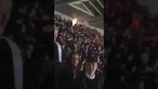 Leeds fans when they scored a late equaliser