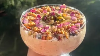 Whole wheat creamy dessert Lebanese style 💞 Amhiyeh bhaleeb 💞 wheat pudding 💞