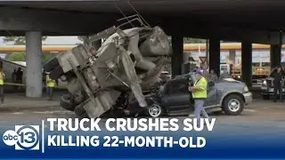 Truck crushes SUV on E. Beltway, killing 22-month-old, deputies say