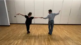 Foxtrot class notes- grapevine, points, side by side, shadow switch and weave #foxtrot #basics 
