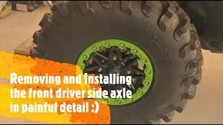 Kawasaki KRX 1000 - Detailed Front Drivers Side Axle replacement