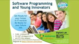 Software Programming for  Young Innovators Event at UTS - FREE Event