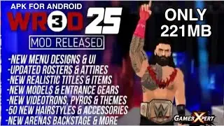 Wr3d new mod released with all new features #wr3d | UPDATED ROSTER TEXTURES 