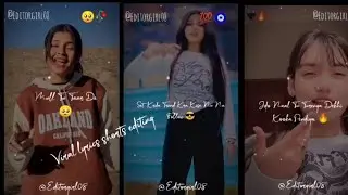 How to edit lyrics reels || Viral lyrics videos on vn app || Lyrics shorts #lyricsstatus #youtube 