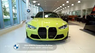 2024 BMW M4 Competition Coupe M xDrive - Sao Paulo Yellow Yas Marina Blue/Black Full Merino Leather