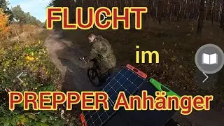 Flucht mit dem Prepper  Fahrrad Anhänger