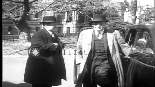 President Eisenhower meets a Anthony Eden, British Prime Minister, in United Stat...HD Stock Footage