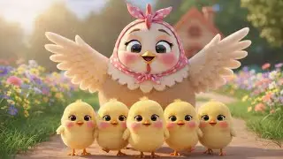 Mother Hen With Baby Chicks | Chicken Song | Poem For Kids | Rhymey Toons