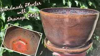 Throwing a Large Reddish Planter with Attached Drainage Plate on the Pottery Wheel | Pottery by Sara