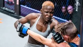 UGANDA'S MMA CHAMPION REBECCA AMONGI KOs SOUTH AFRICA'S KUIKSTRA