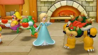 Super Mario Party Minigame - Bowser vs Rosalina vs Yoshi vs Wario